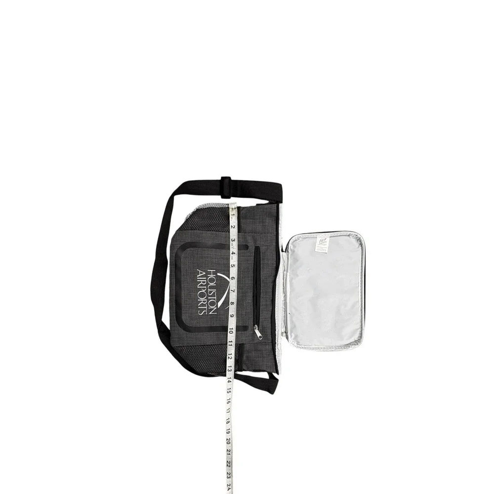 Houston Airports Backpack & Lunch Bag Set Gray Travel Laptop Work Bag